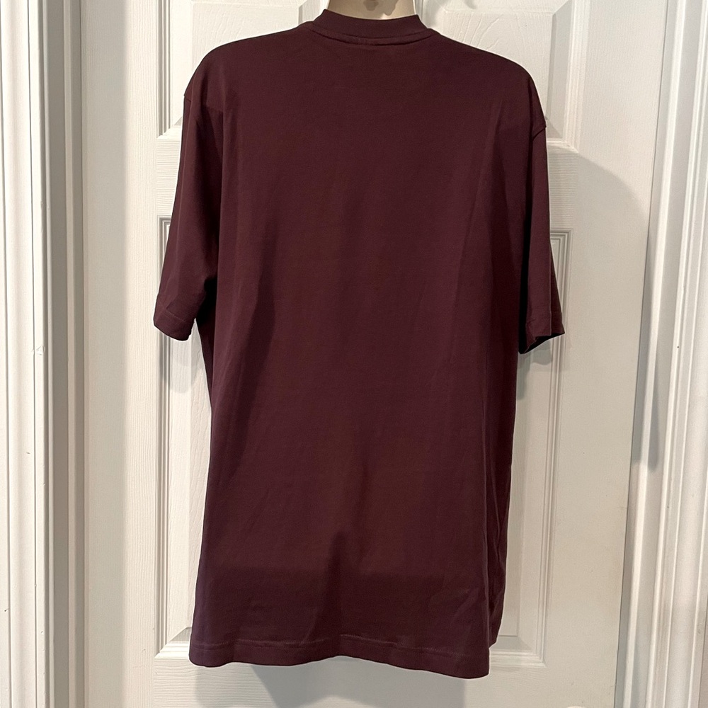 adidas Men’s Maroon Crew Neck Logo T-Shirt - Picture 2 of 2